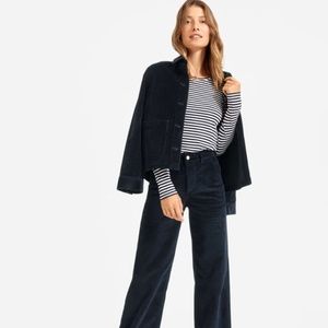 Everlane The Corduroy Chore Jacket Navy Size XXS NWT